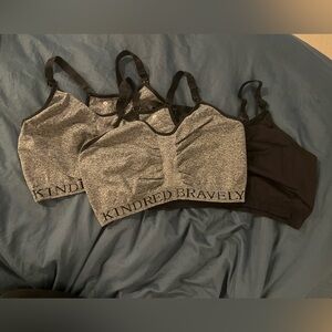 Kindred Bravely Gray (2) & Black (1) Sublime Nursing Maternity Bra Bundle Sz 1X